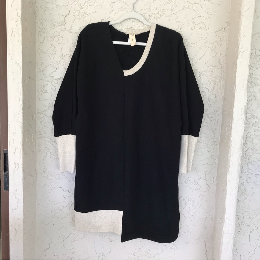 Zero + Maria  Cornejo Colorblock Sweater/Fleece Long Sleeve Dress, SzM
